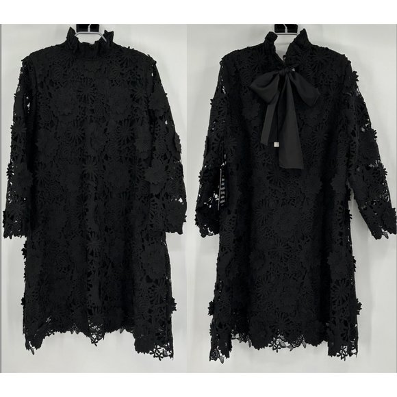 Tuckernuck Dresses Tuckernuck Black Guipure Lace Daphne Dress Sz S